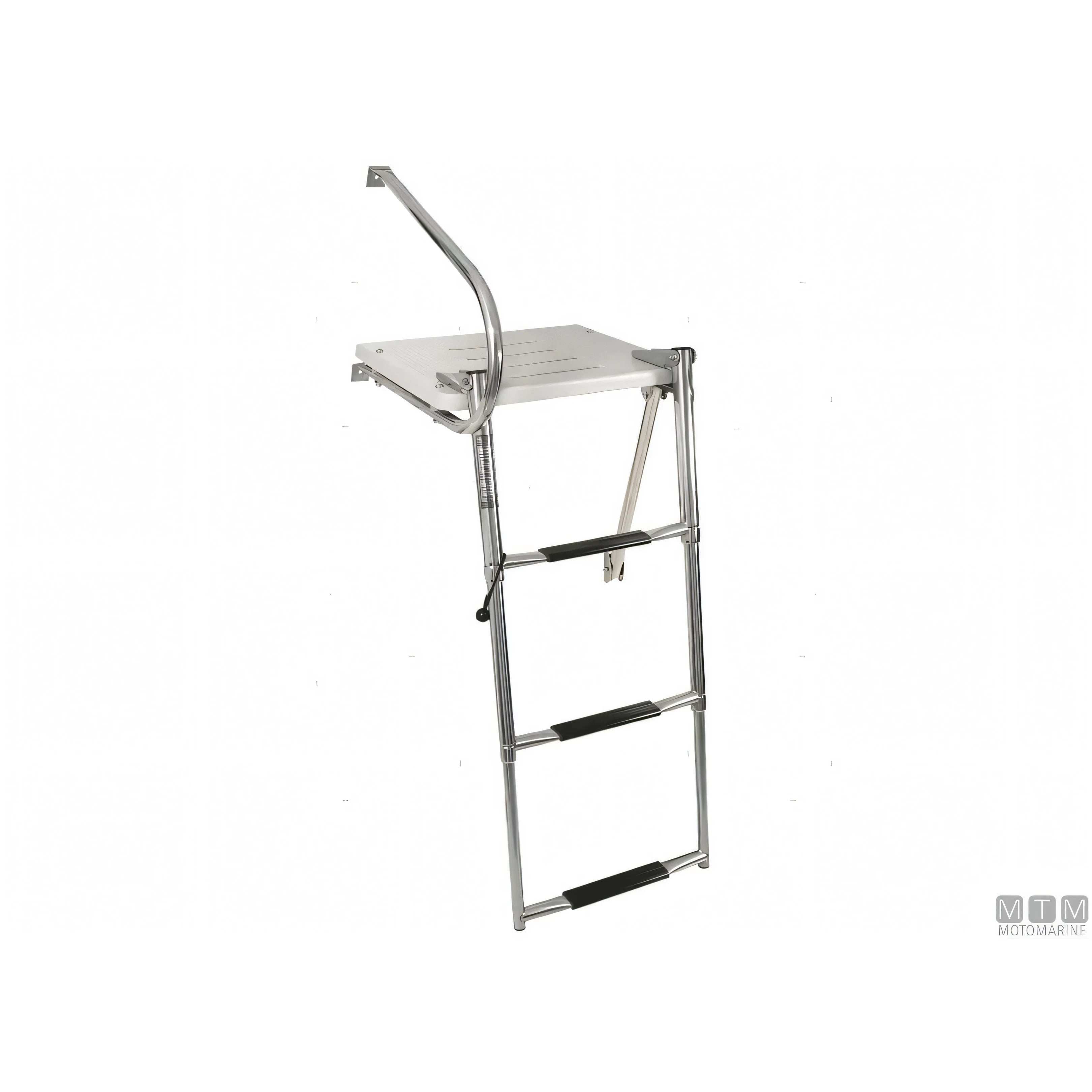 Motomarine plancetta di poppa con scaletta inox e piano in polimero — 355 x 450 mm