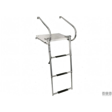 Motomarine plancetta con scaletta in acciaio inox e polimero — 355 x 450 mm