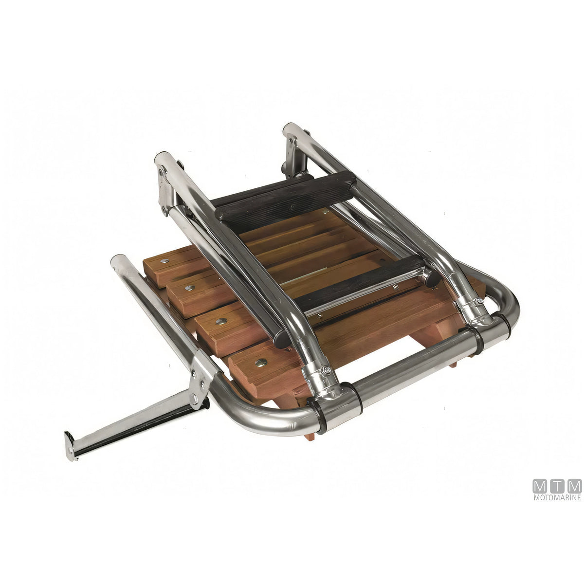 Plancetta Minox Motomarine con scaletta in acciaio inox e legno — L (3 gradini)