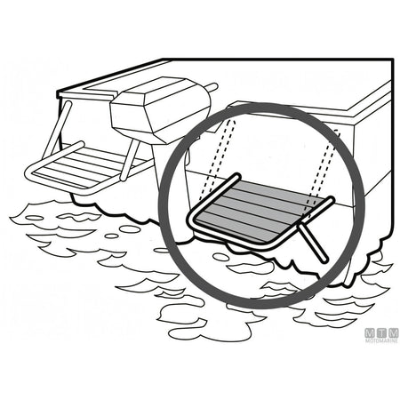 Motomarine plancetta TKC acciaio inox e teak — vista 2
