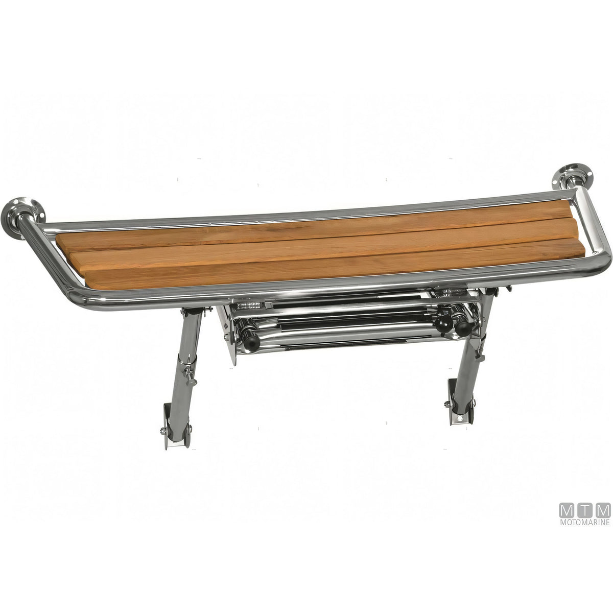 Motomarine plancetta teak scaletta acciaio inox — 78x40 cm