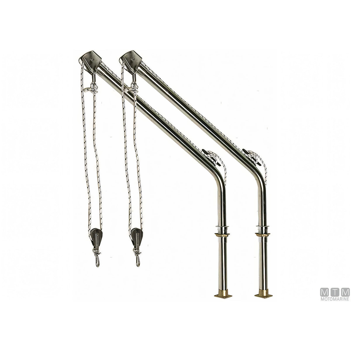 Motomarine coppia gruette thru deck acciaio inox 316 — Ø 40 mm
