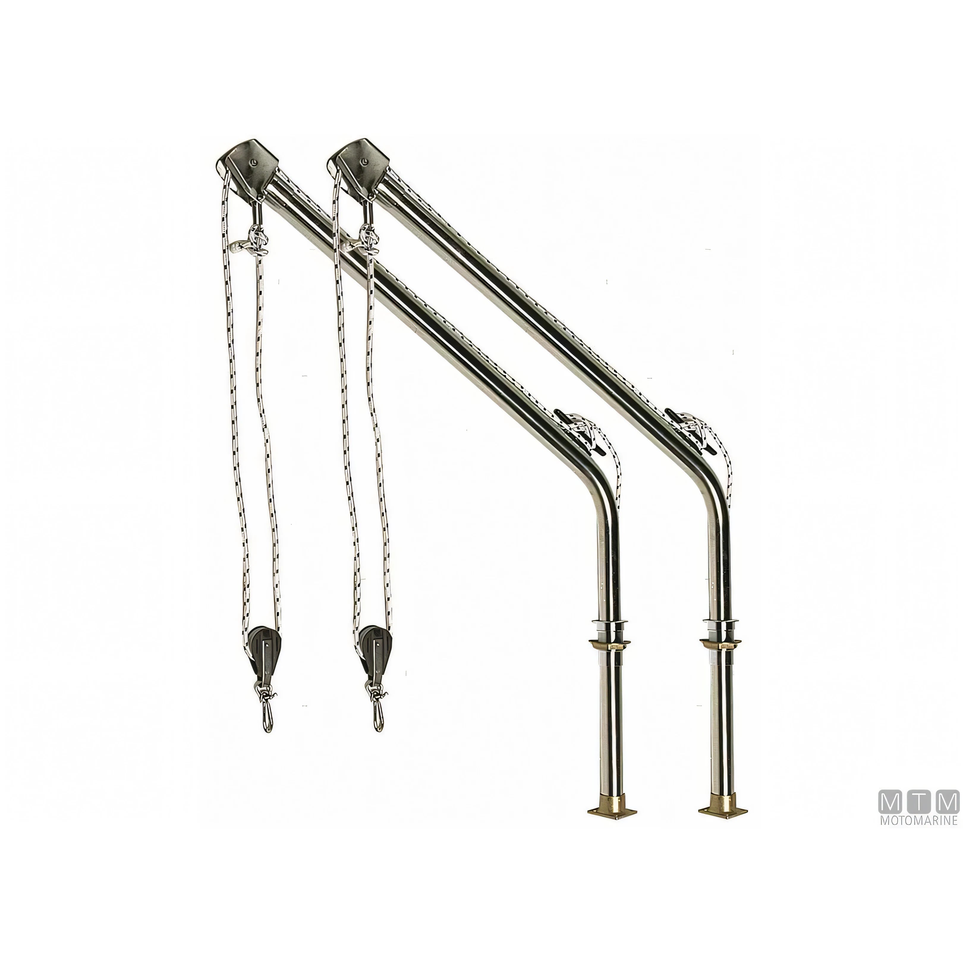 Motomarine coppia gruette thru deck acciaio inox 316 — Ø 40 mm