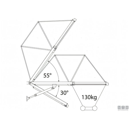 Motomarine passerella idraulica Smeraldo acciaio inox — 200 cm - 12V