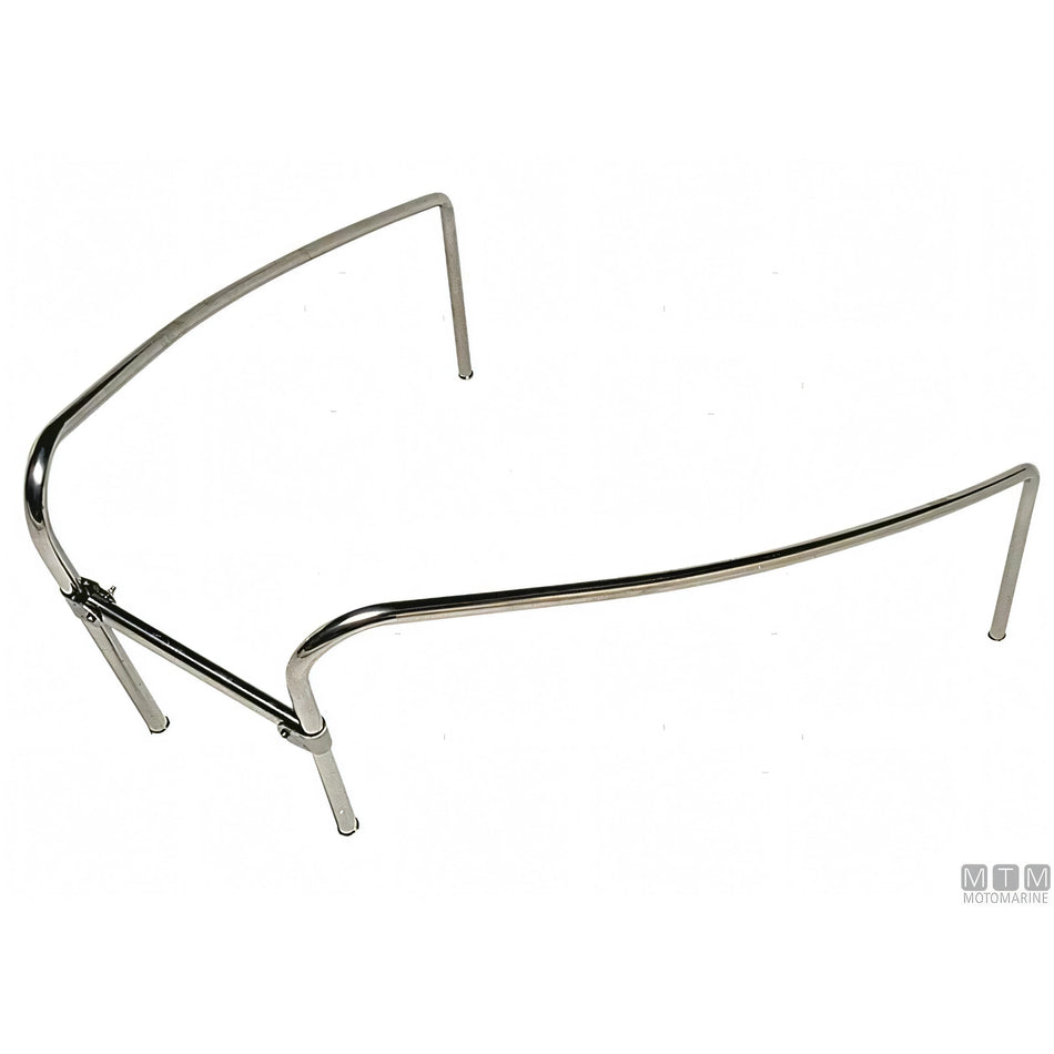 Motomarine pulpito di prua open con traversino in acciaio inox 316 — H 45 cm