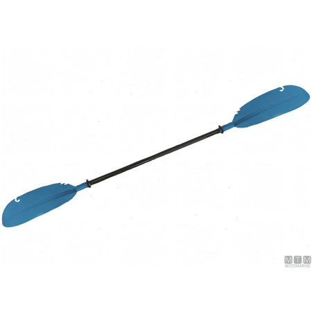 Pagaia divisibile Motomarine per kayak 220 cm blu, tubo in alluminio anodizzato e pale in plastica rinforzata
