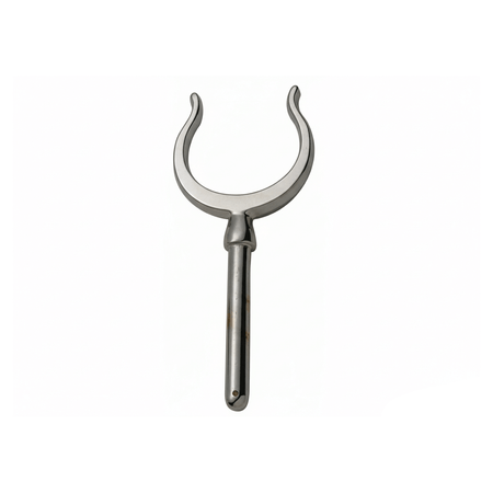 Scalmiere in ottone cromato a forcella con gambo cilindrico, Ø 48 mm, colore argento | Onautica