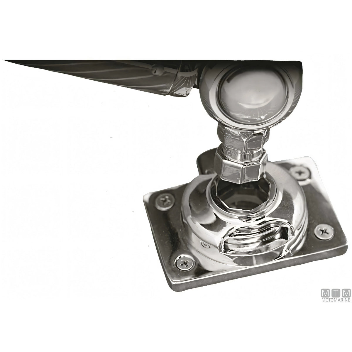 Motomarine supporto portacanne orientabile base cromata a click — Base 80x50 mm - H 300 mm