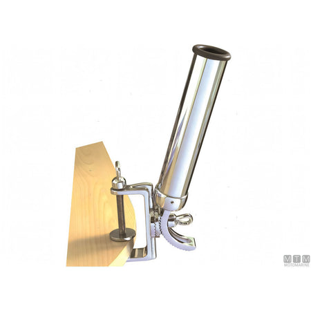 Supporto portacanne Foresti e Suardi con morsetto in ottone cromato — Ø 40 mm