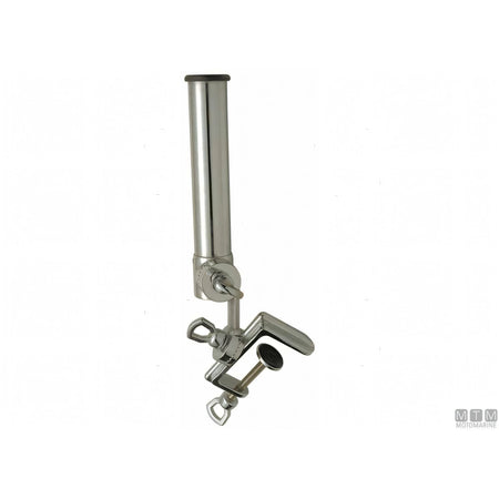 Foresti e Suardi supporto portacanne doppio snodo con morsetto in ottone cromato — Ø 40 mm