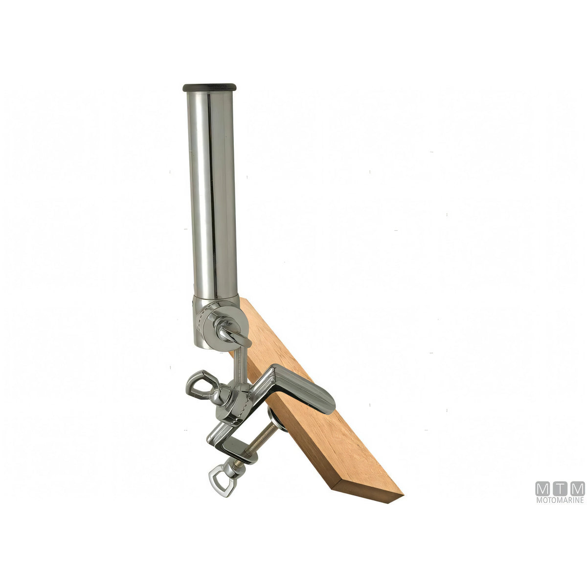 Foresti e Suardi supporto portacanne doppio snodo con morsetto in ottone cromato — Ø 40 mm