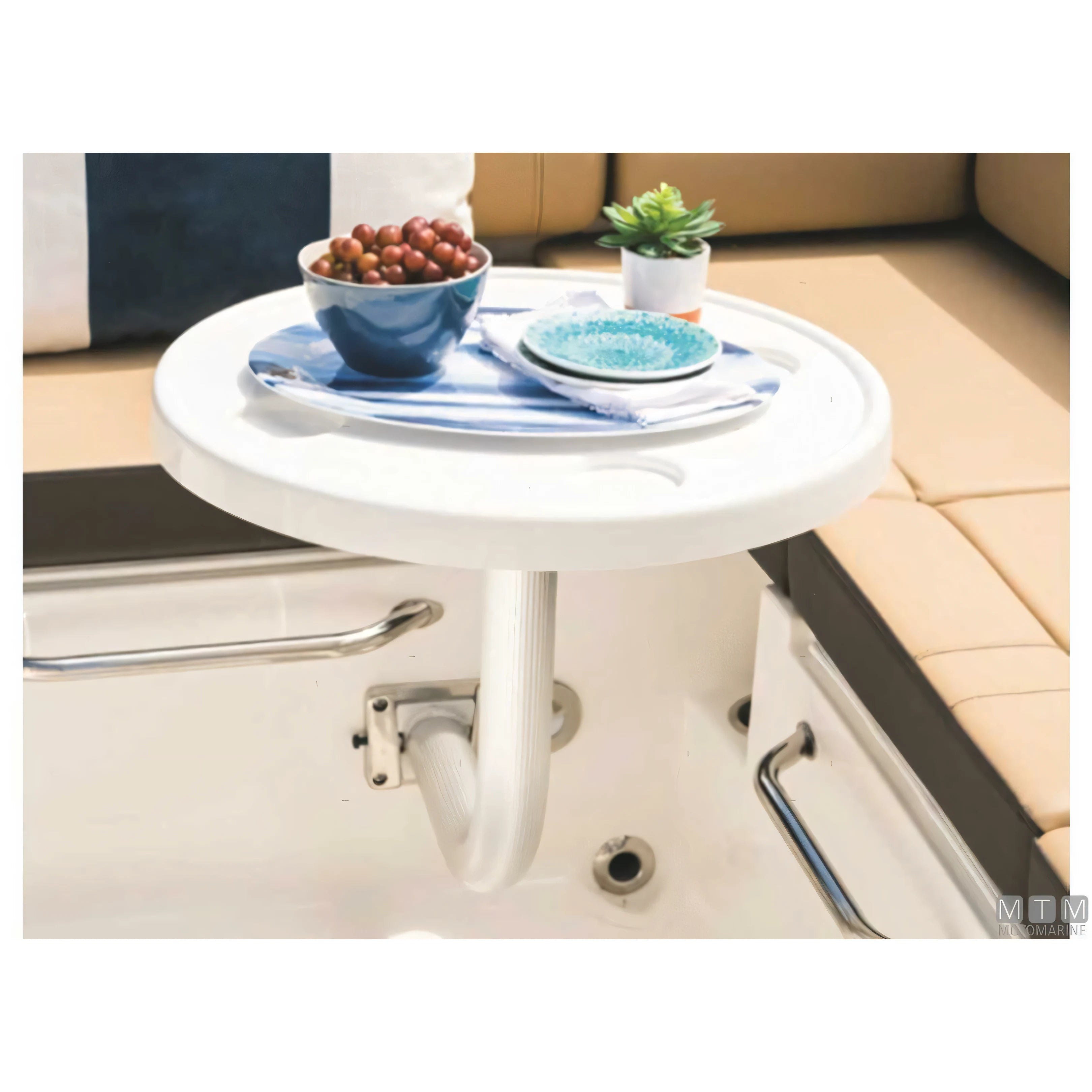 Garelick Set Tavolo Ovale ABS con Supporto Laterale — Supporto Alluminio Anodizzato