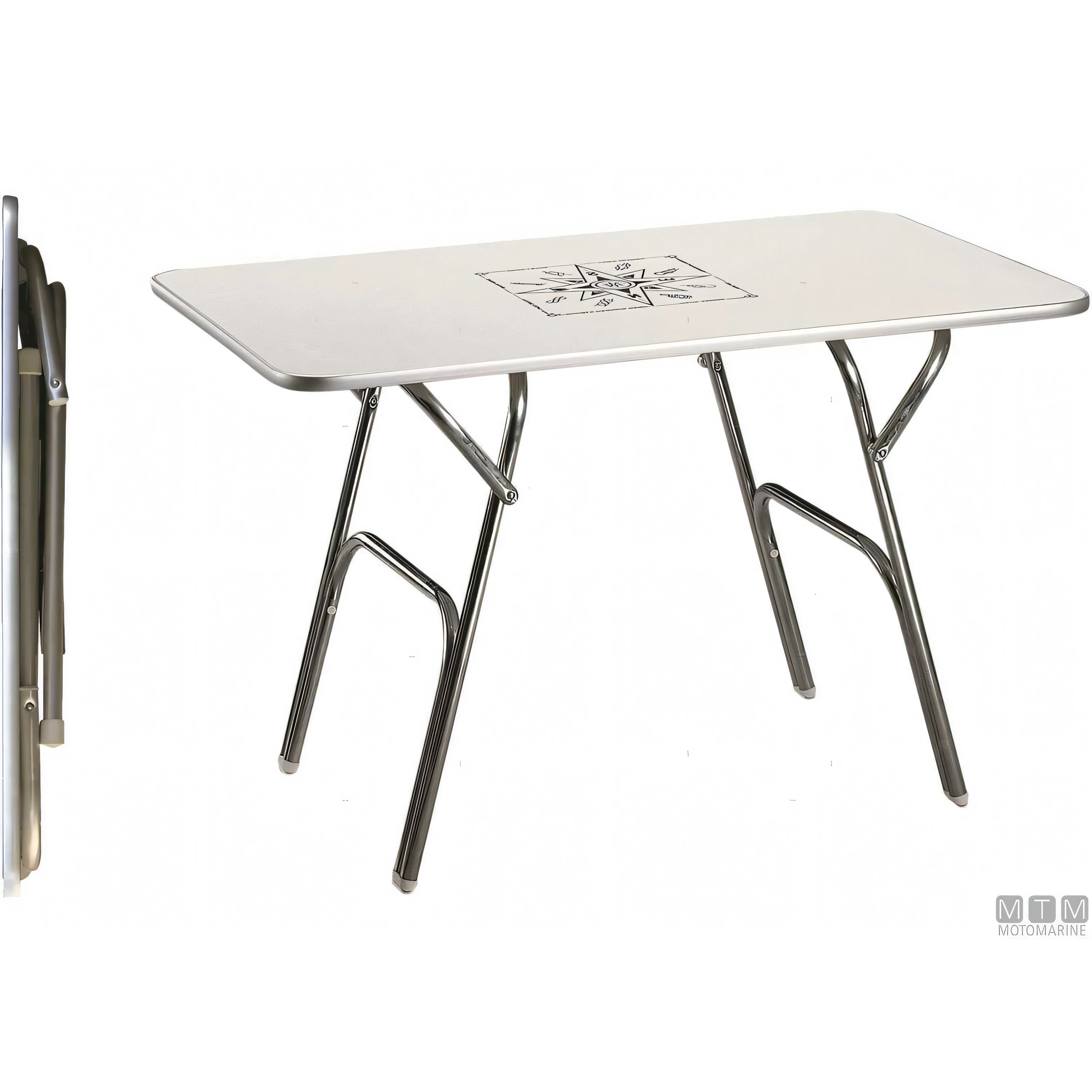 Forma tavolo pieghevole melamina alluminio per barca — 88x44 cm - H61 cm