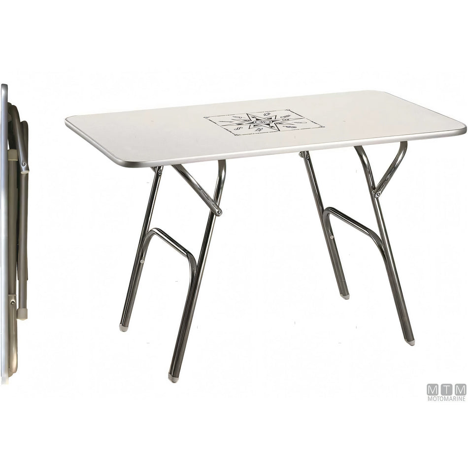 Forma tavolo pieghevole melamina alluminio per barca — 88x44 cm - H61 cm
