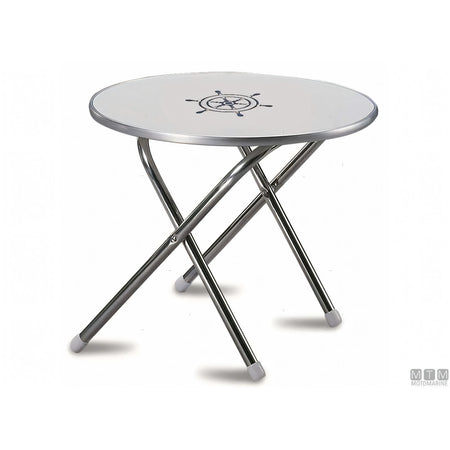 Forma tavolino pieghevole Deck Service melamina alluminio — M300 - Tondo ø 60 cm