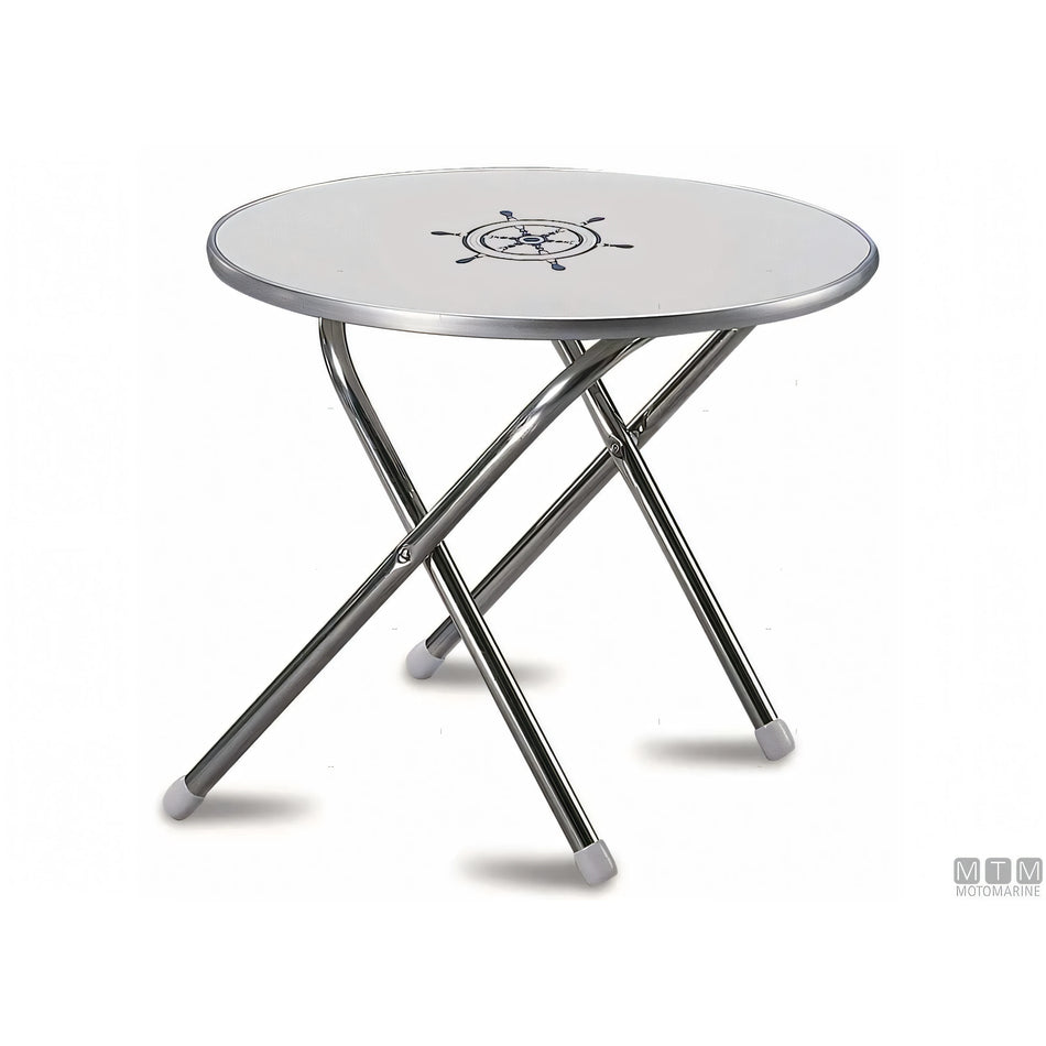 Forma tavolino pieghevole Deck Service melamina alluminio — M300 - Tondo ø 60 cm
