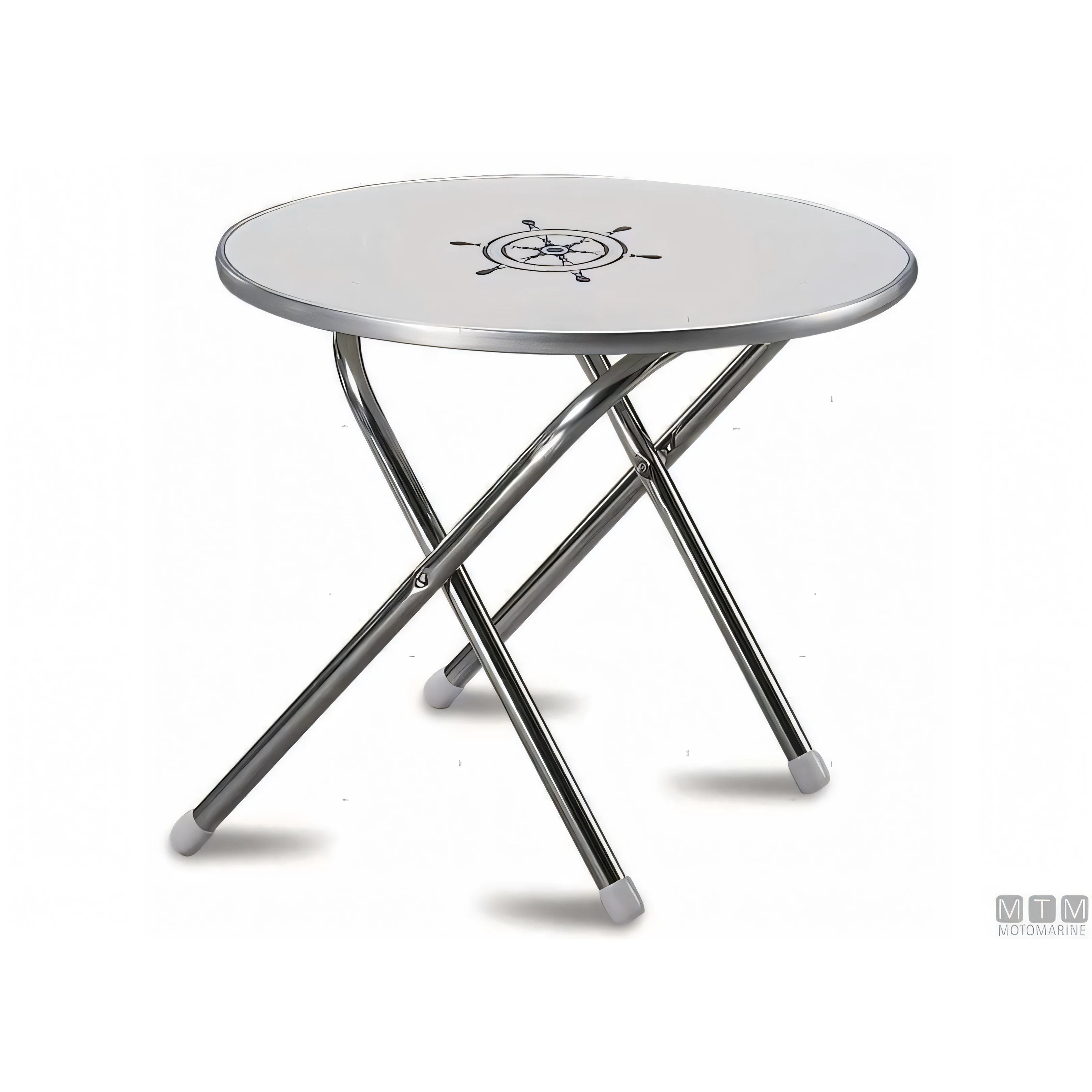 Forma tavolino pieghevole Deck Service melamina alluminio — M300 - Tondo ø 60 cm
