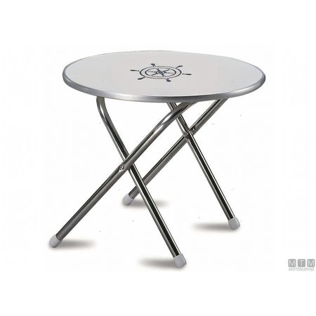 Forma tavolino pieghevole Deck Service melamina alluminio — M300 - Tondo ø 60 cm