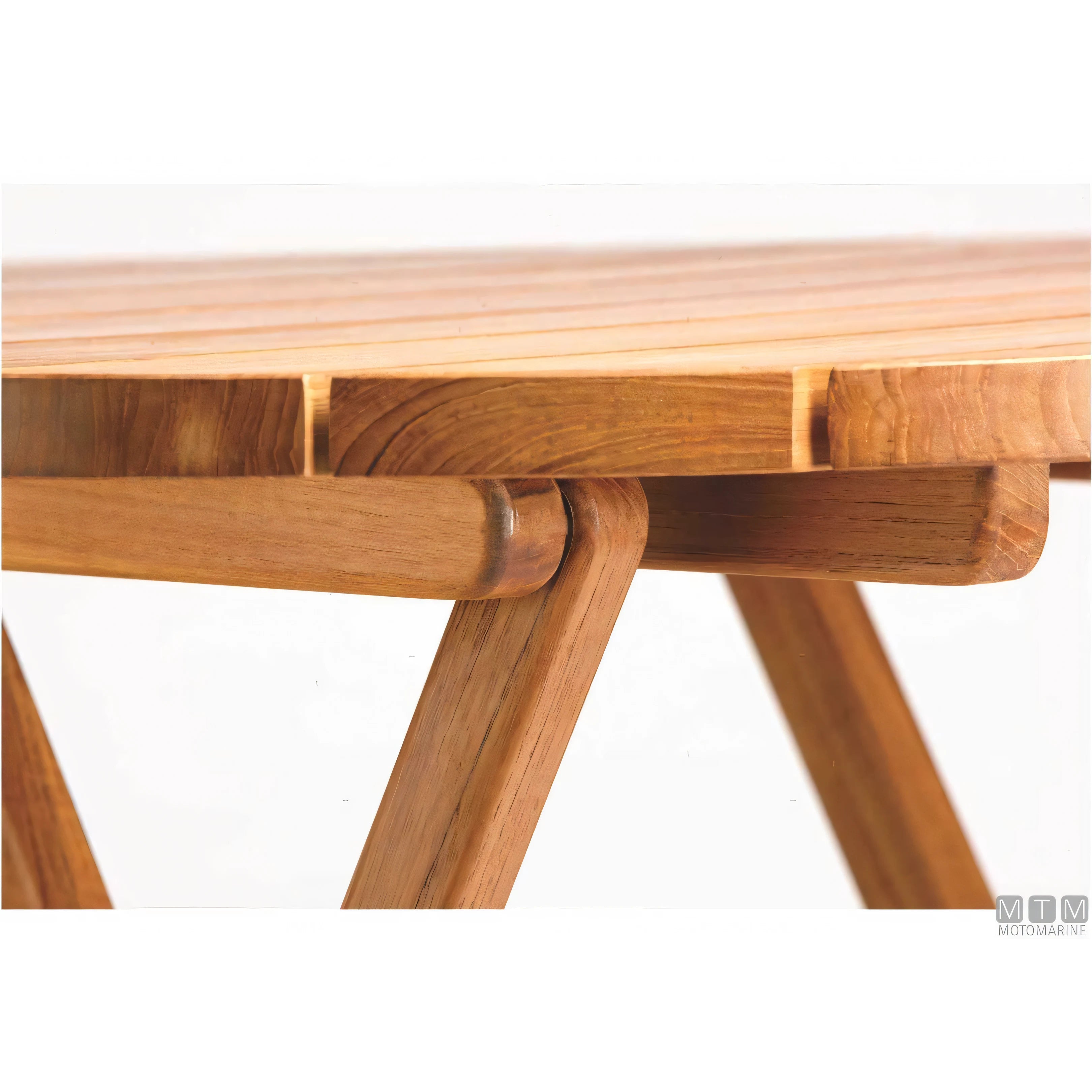 Marine Business tavolo pieghevole in teak con ferramenta inox — 120x40/80 cm H60/75 cm