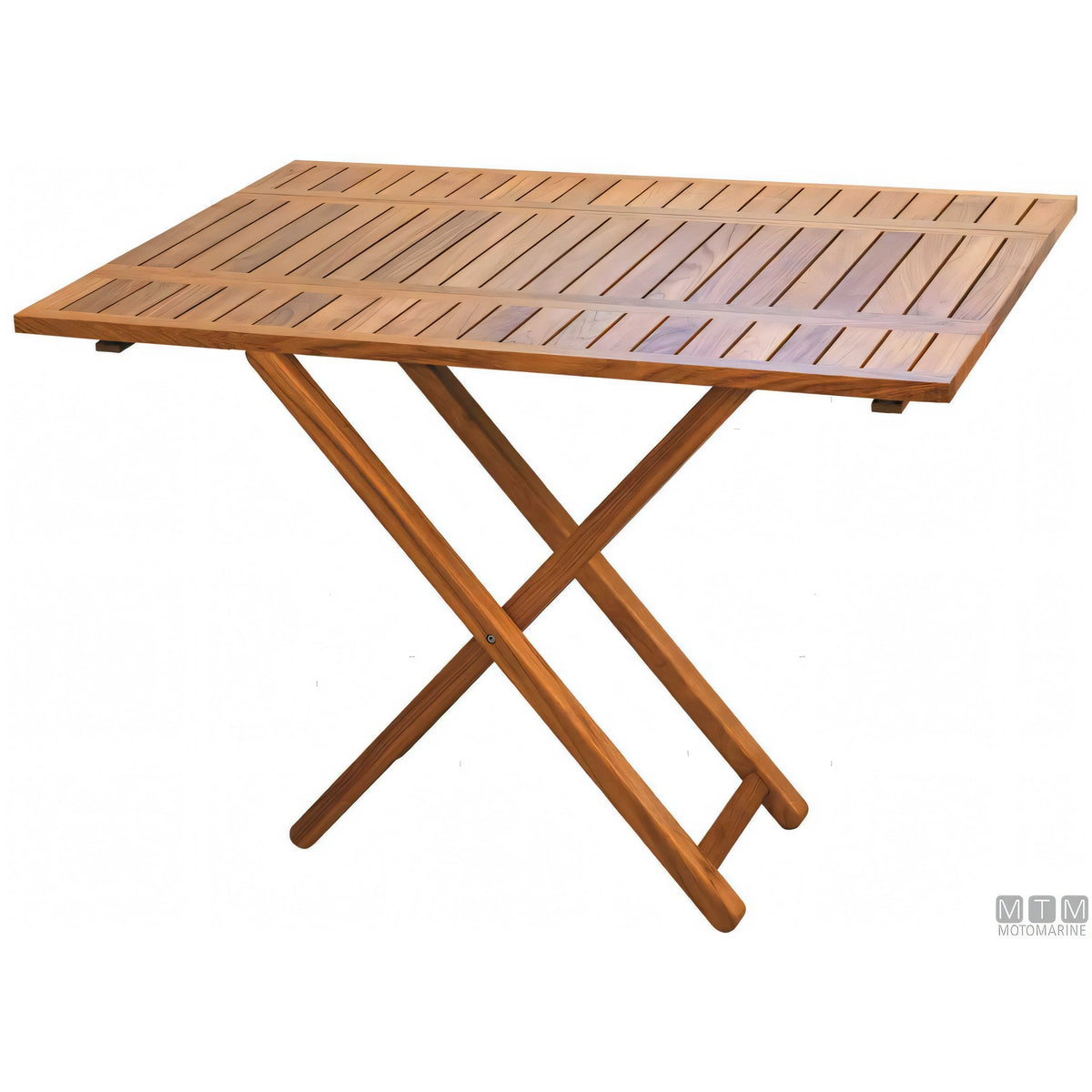 Marine Business tavolo pieghevole in teak con ferramenta inox — 120x40/80 cm H60/75 cm