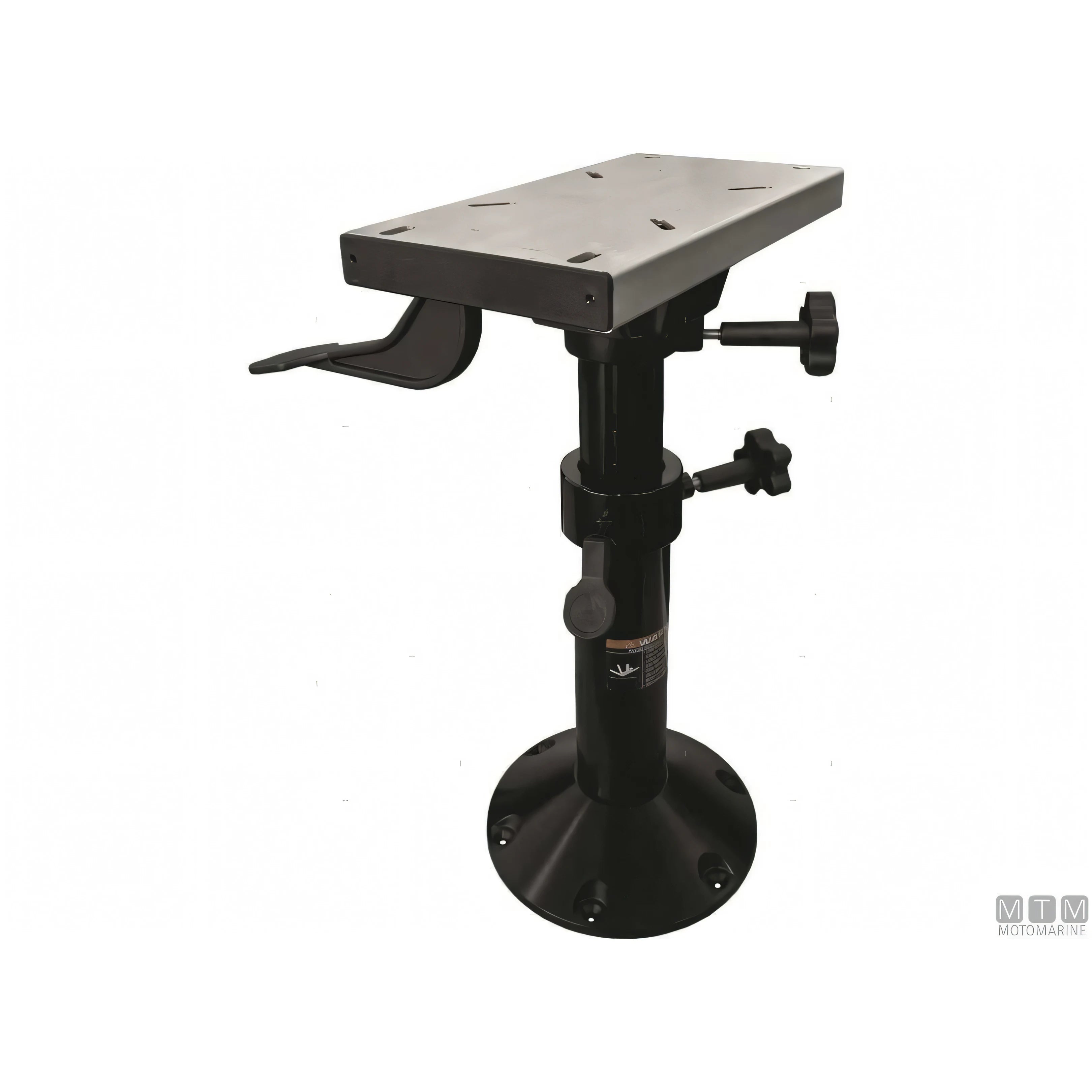 Motomarine supporto sedile Master regolabile in alluminio anodizzato — Nero