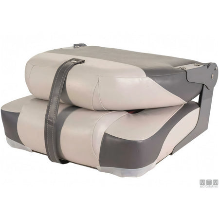 Motomarine sedile pieghevole Premium Soft imbottitura soft — Bianco/Blu
