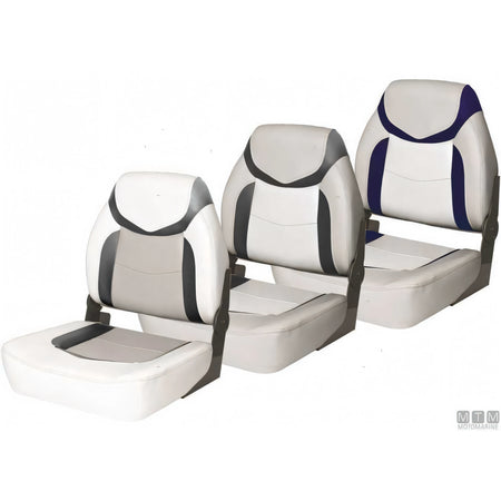 Motomarine sedile pieghevole Premium Fish — Bianco/Grigio