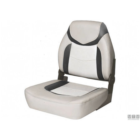 Motomarine sedile pieghevole Premium Fish — Bianco/Grigio