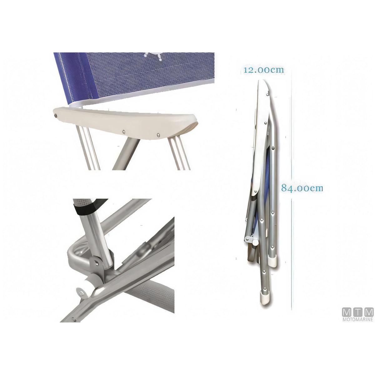 Forma Marathon M100P poltroncina pieghevole in alluminio — Blu Royal