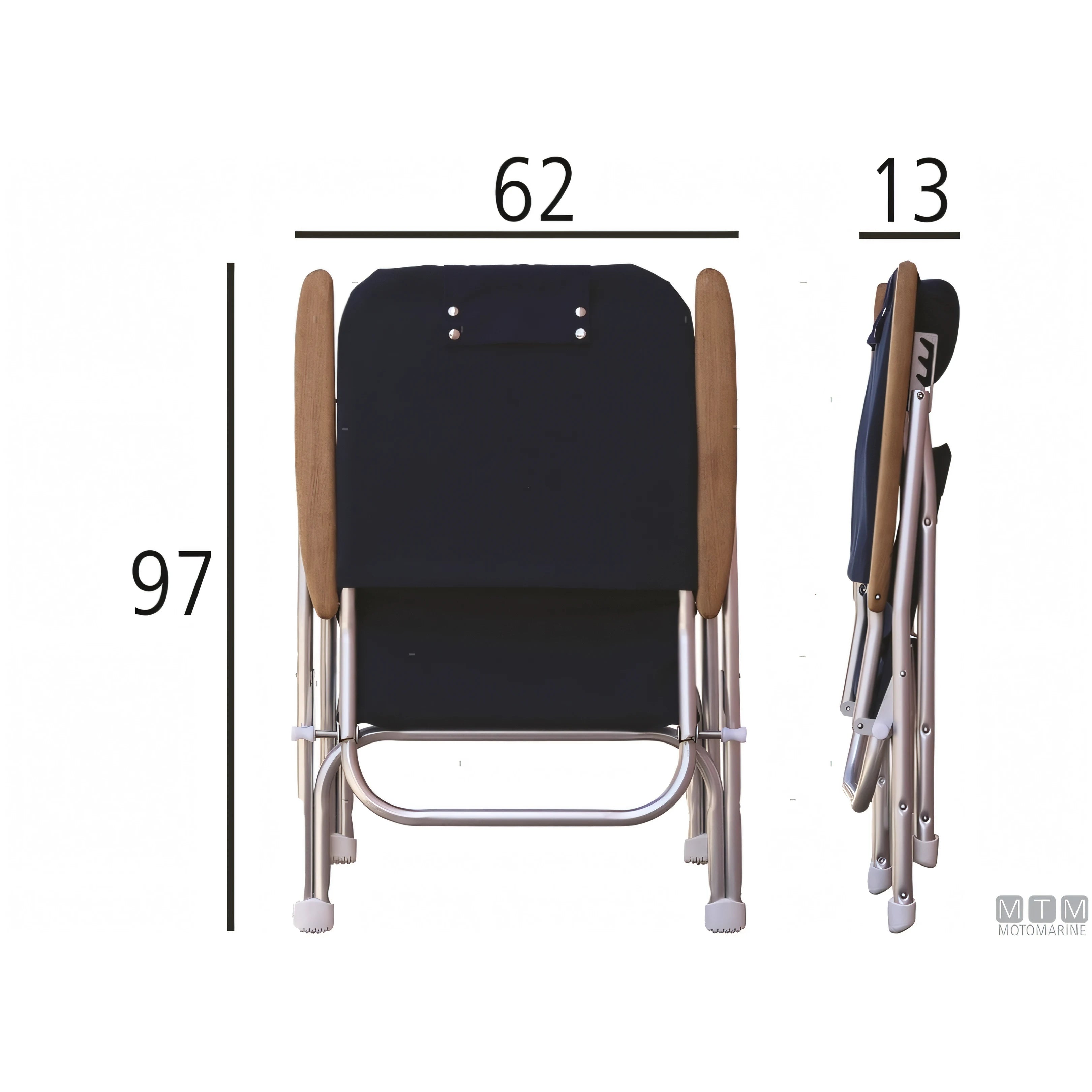 Forma Marathon R120 poltroncina pieghevole in alluminio — Blue Navy