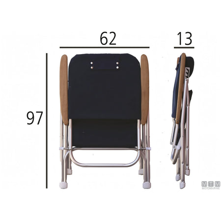 Forma Marathon R120 poltroncina pieghevole in alluminio — Blue Navy