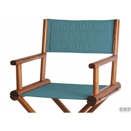 Marine Business Poltroncina Regista Teak — Tessuto Turchese