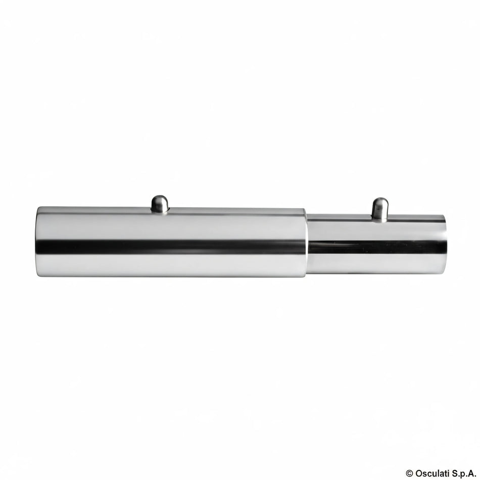 Raccordo giunzione telescopico inox lucido per tubo 25x1,2 mm con perni di fissaggio | Onautica