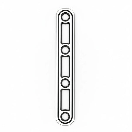 Lastrina stampata dritta tipo E 4 fori in acciaio inox A2 colore argento | Onautica