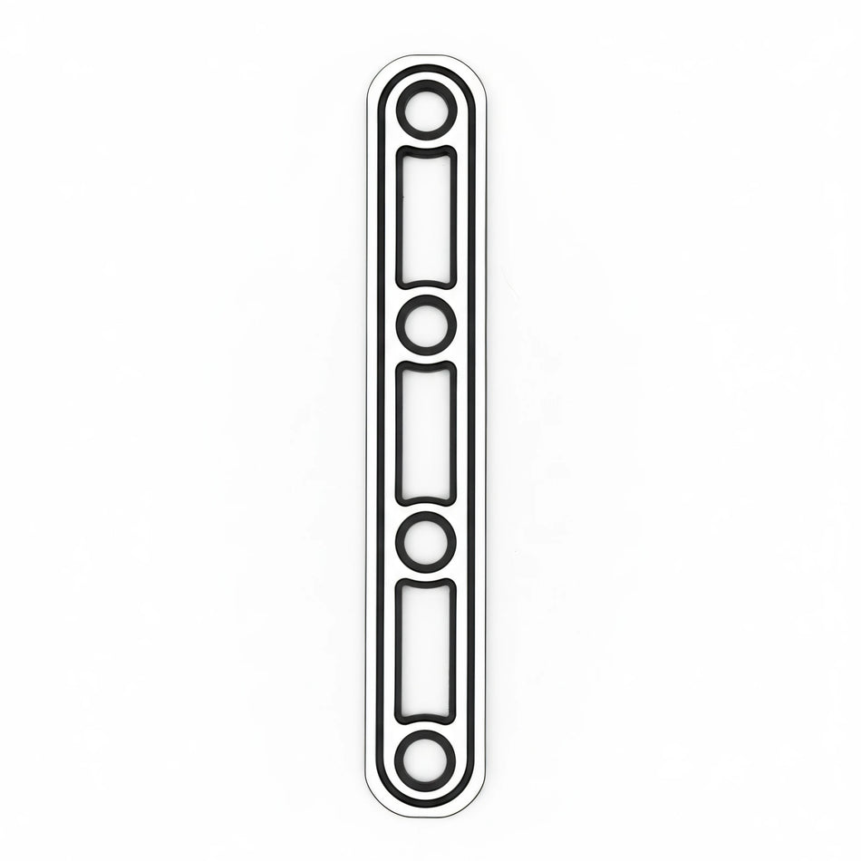Lastrina stampata dritta tipo E 4 fori in acciaio inox A2 colore argento | Onautica