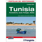 Portolano Tunisia Pantelleria Isole Pelagie Malta Imray 2013, copertina verde con barca blu e fenicotteri | Onautica