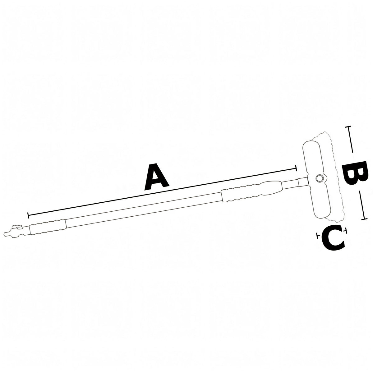 Spazzolone telescopico Osculati Bi-Level 117 180 cm per lavaggio barca – vista 4
