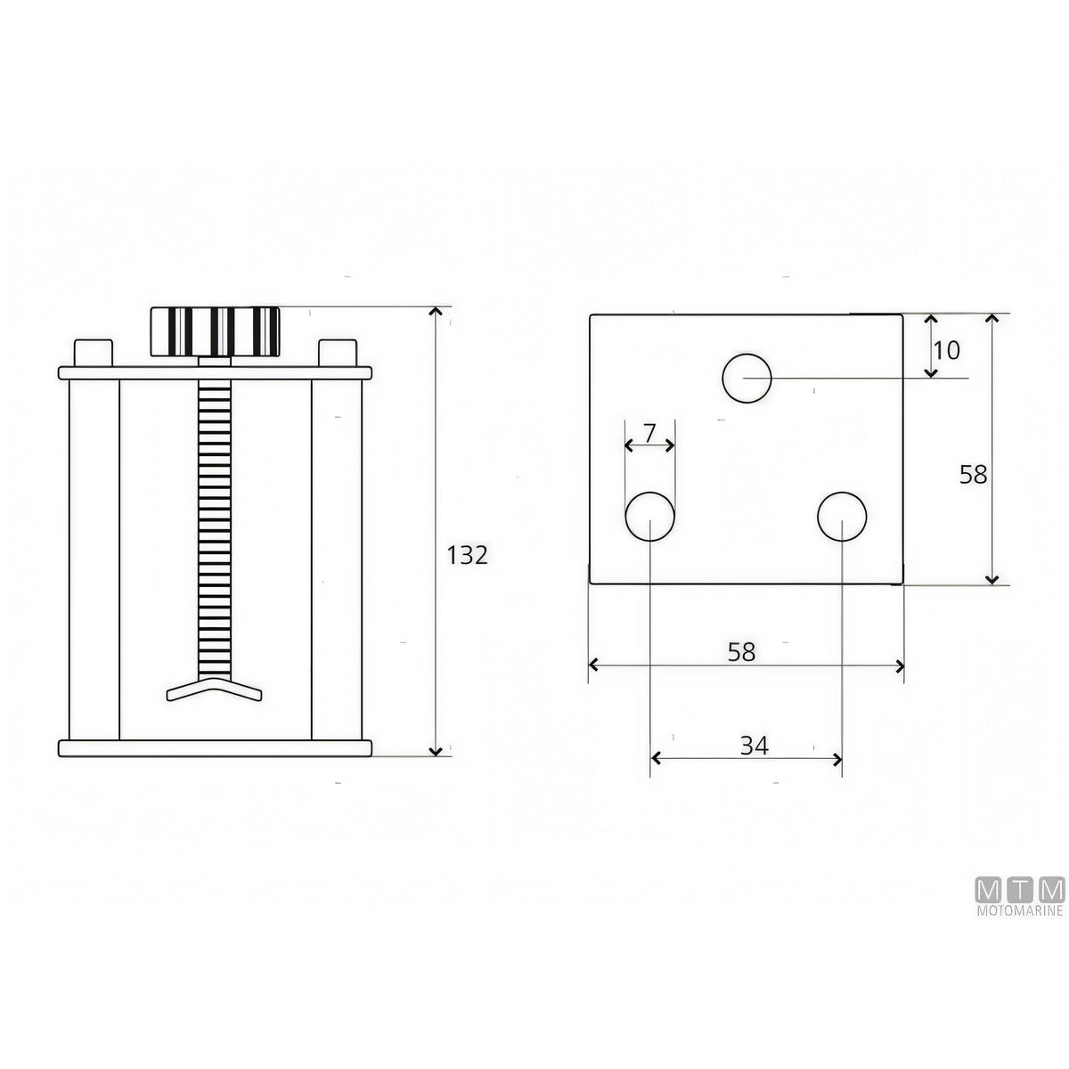 Musone di Prua Basculante Classic in Acciaio Inox 316 — Basculante Xl 420mm