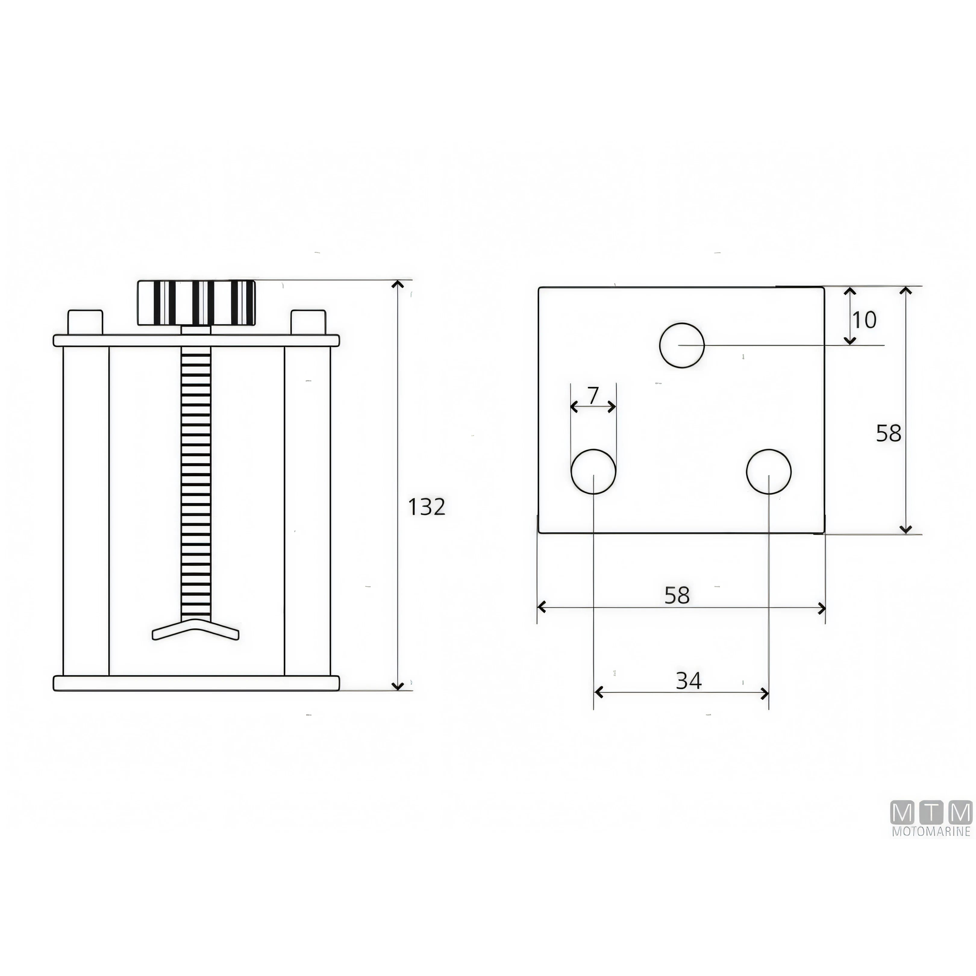 Musone di Prua Basculante Classic in Acciaio Inox 316 — Basculante Xl 420mm