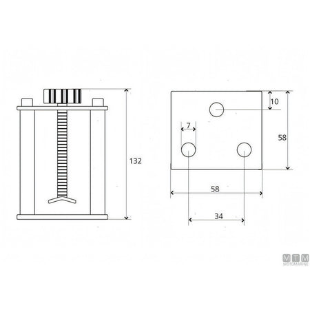 Musone di Prua Basculante Classic in Acciaio Inox 316 — Basculante Xl 420mm