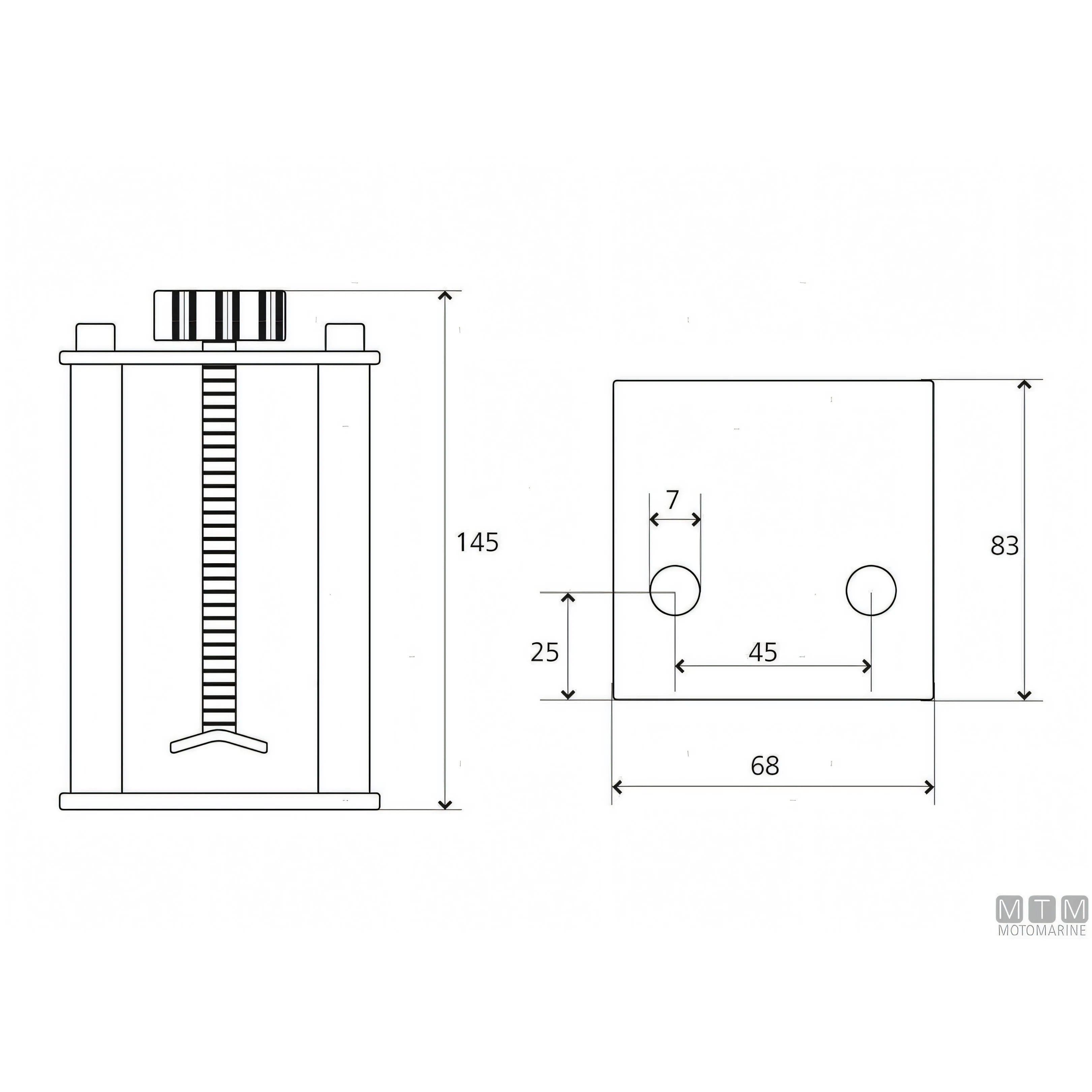 Musone Basculante Aster di Prua in Acciaio Inox 316 — Ferma ancora (accessorio)