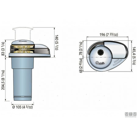 Verricello Salpa Ancora Quick Prince DP2E 500/800W in Acciaio Inox — 500W - Catena Ø6mm
