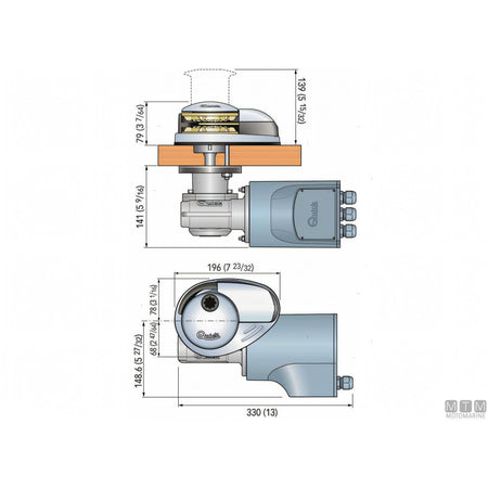 Verricello Salpa Ancora Quick Custom CL2 700W (Acciaio Inox) — Custom CL2 700W (Catena 6mm)