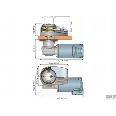 Quick Verricello salpa ancora Dylan H 2000W acciaio inox e alluminio anodizzato — vista 2