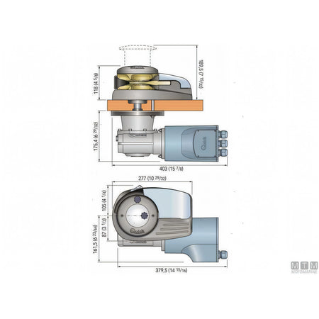 Quick Verricello Salpa Ancora Dylan Acciaio Inox e Alluminio Anodizzato — 1500W 12V