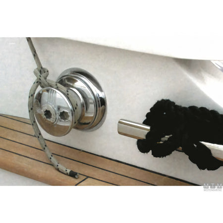 Verricello da tonneggio Quick Totem TM3 in alluminio anodizzato e bronzo cromato — TM3 500W/12V