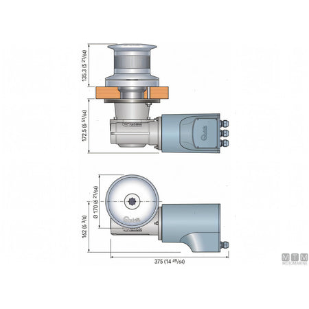 Quick Verricello da Tonneggio Tumbler 3 Acciaio Inox AISI 316 — TB5 1700W