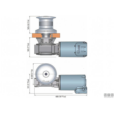 Quick Verricello da Tonneggio Tumbler 3 Acciaio Inox AISI 316 — TB5 1700W