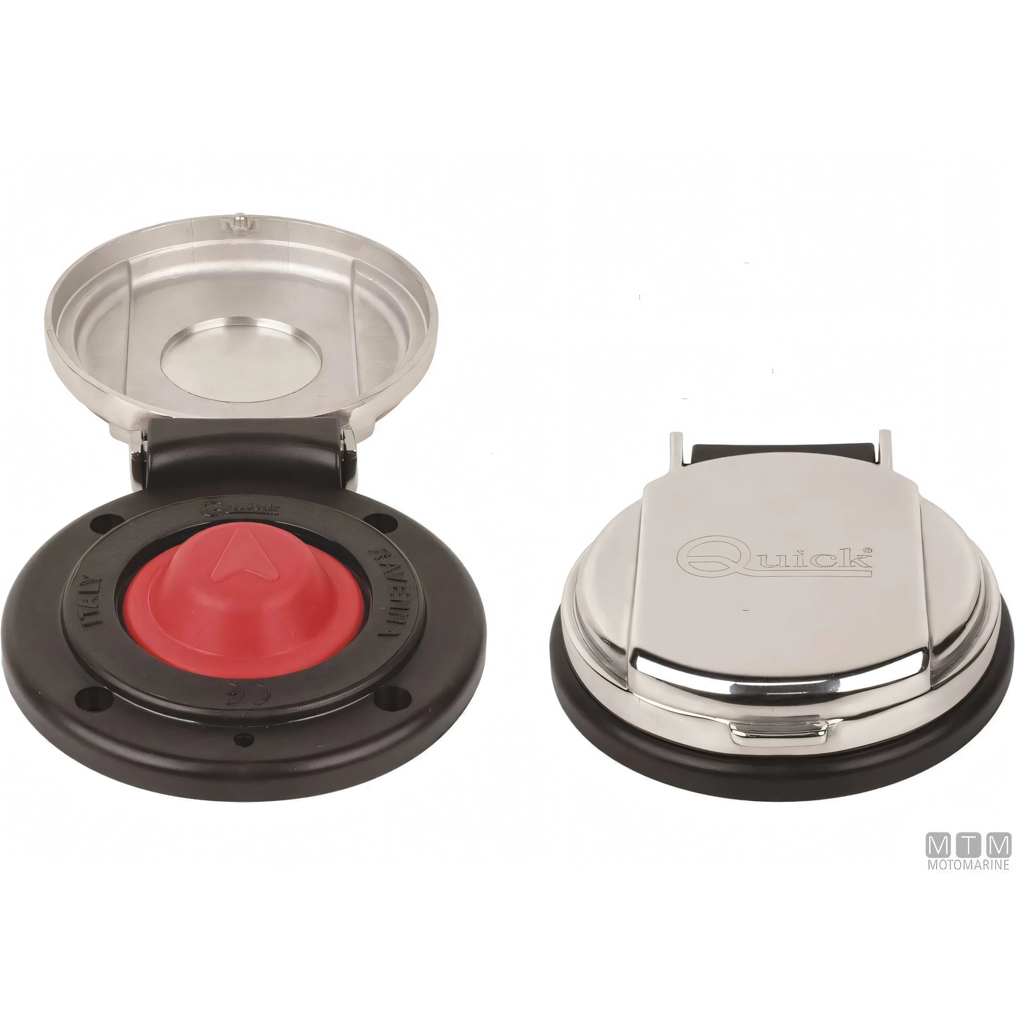 Quick Comando a Piede Up-Down Acciaio Inox — Comando Nero