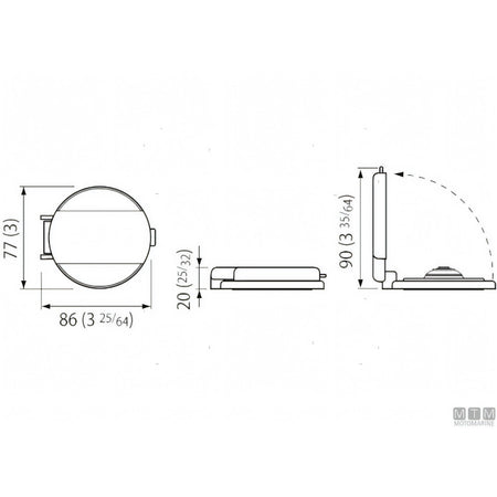 Quick Comando a Piede Up-Down Acciaio Inox — Comando Nero